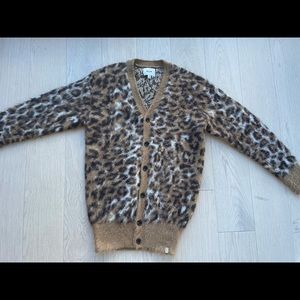 Huf wool cardigan, tiger print size Small